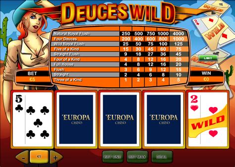 video poker deuces wild free